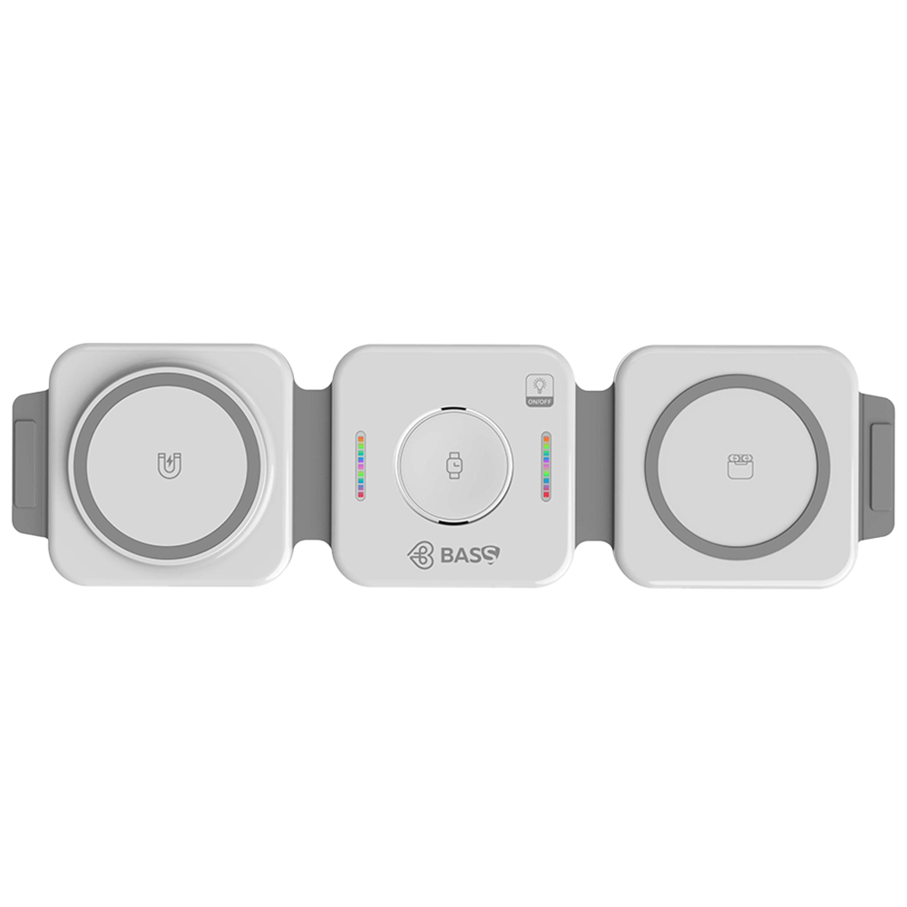 Bass BWC011 Kablosuz Şarj Standı 3IN1